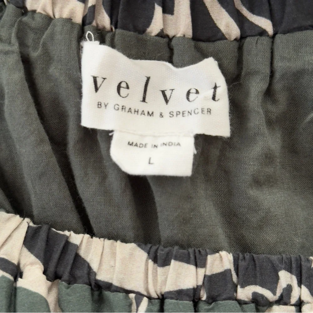 Velvet by Graham & Spencer Dress Raya Printed Silk Cotton Voile Maxi Dress - Picture 4 of 5